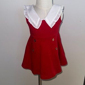 Jaine &Jack sleeveless red holiday dress 12-18 months
